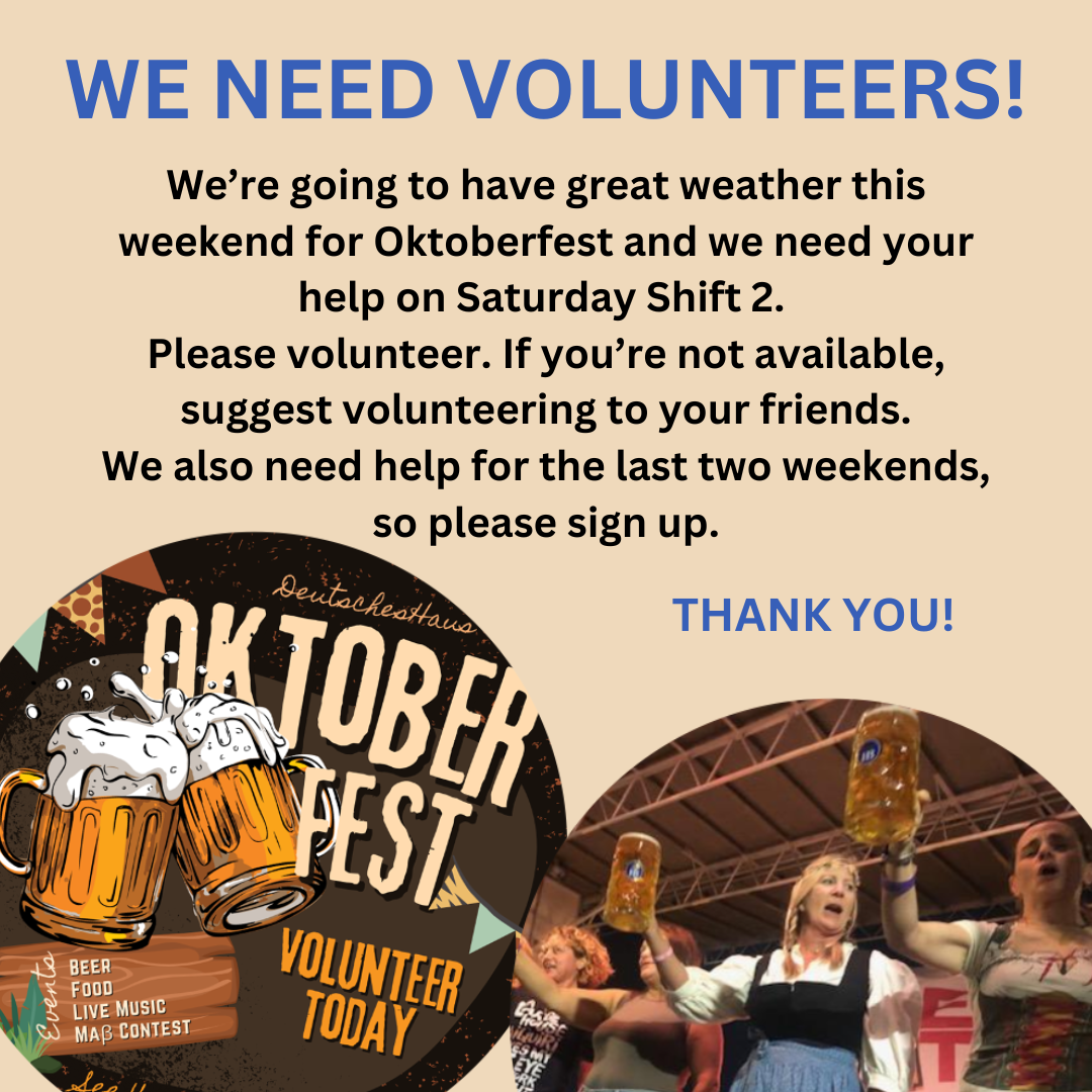 Oktoberfest Volunteers Needed