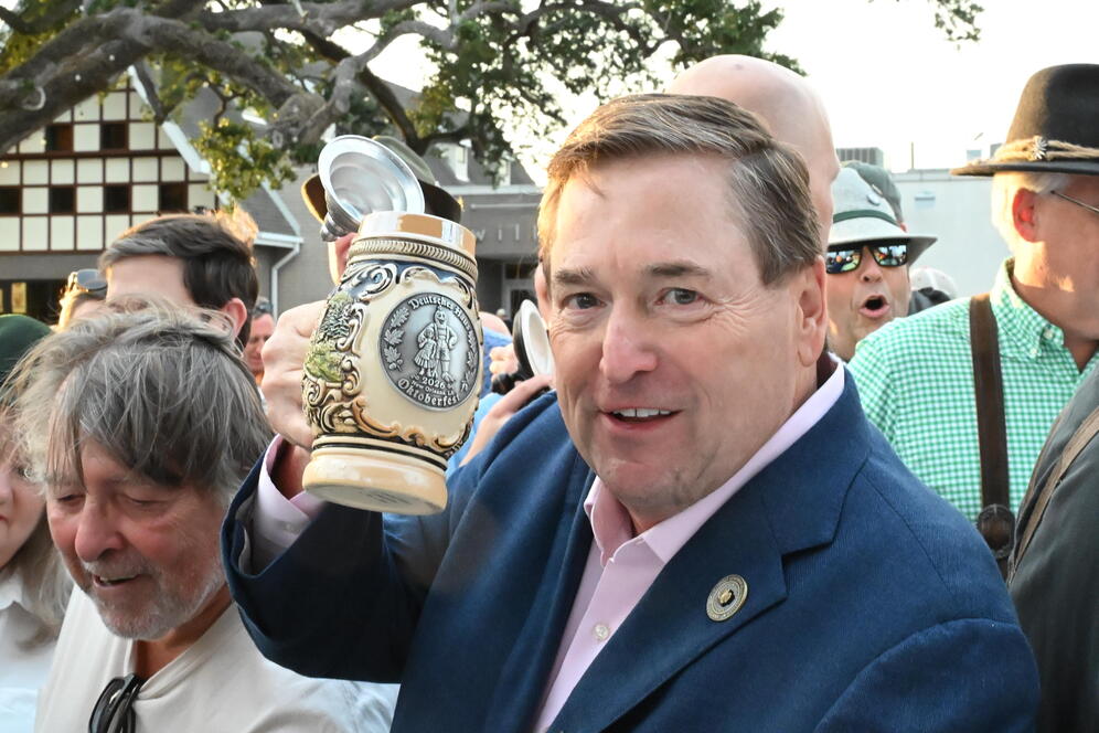 Louisiana’s 54th Lt. Governor, Billy Nungesser shares a toast during Oktoberfest.
